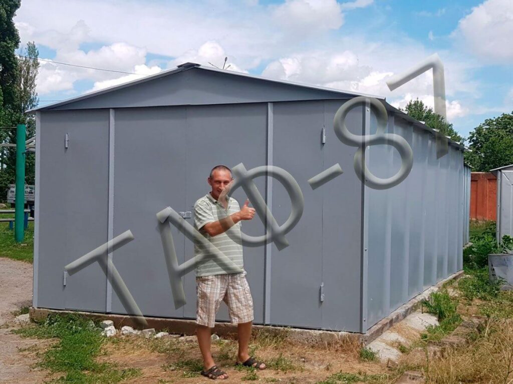 Гараж металевий з листової сталі